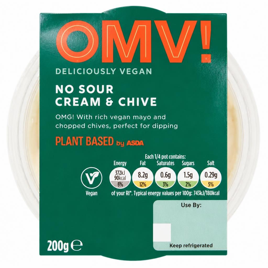 OMV! Deliciously Vegan Plant Based OMV! No Sour Cream & Chive 200g