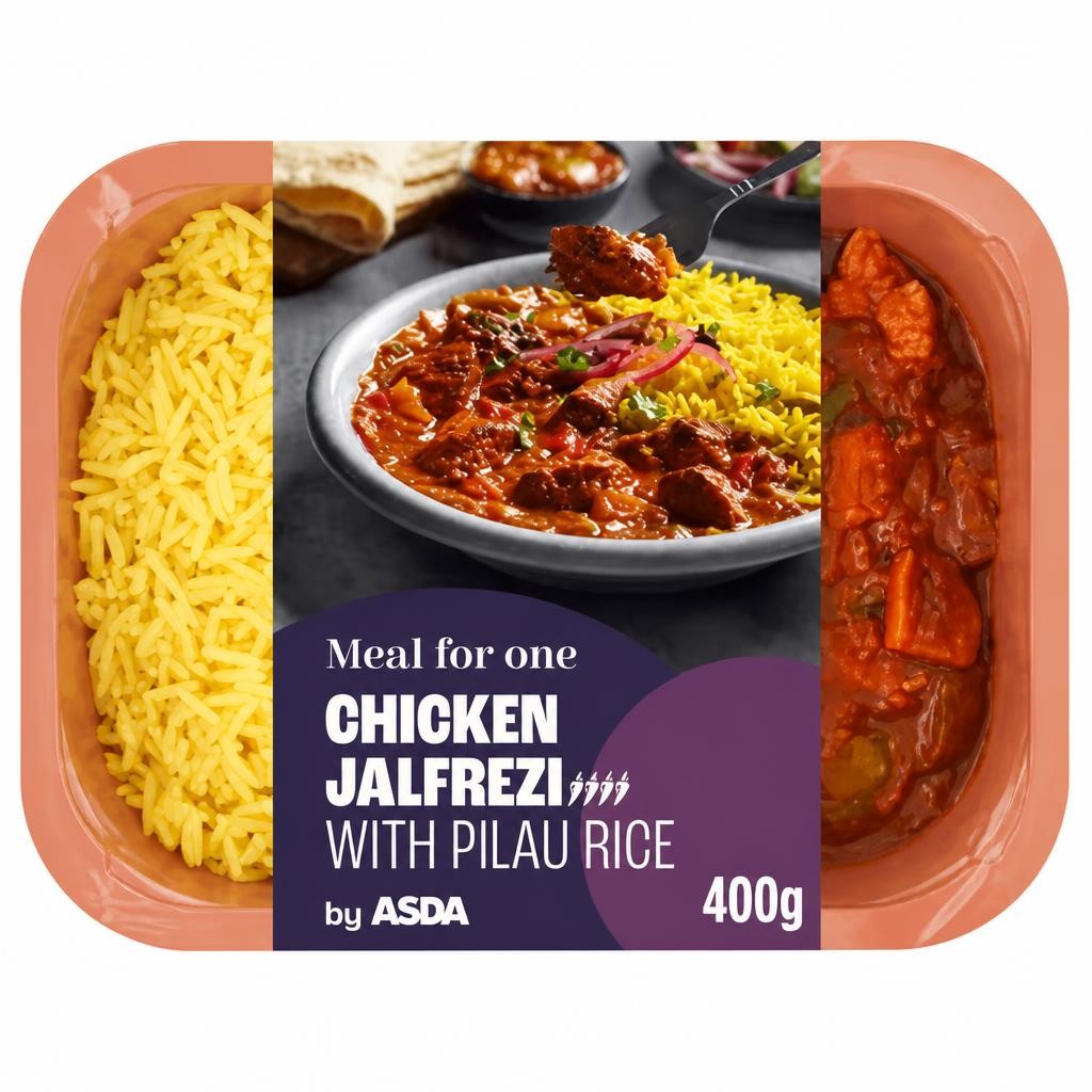 ASDA Meal for One Chicken Jalfrezi with Pilau Rice 400g