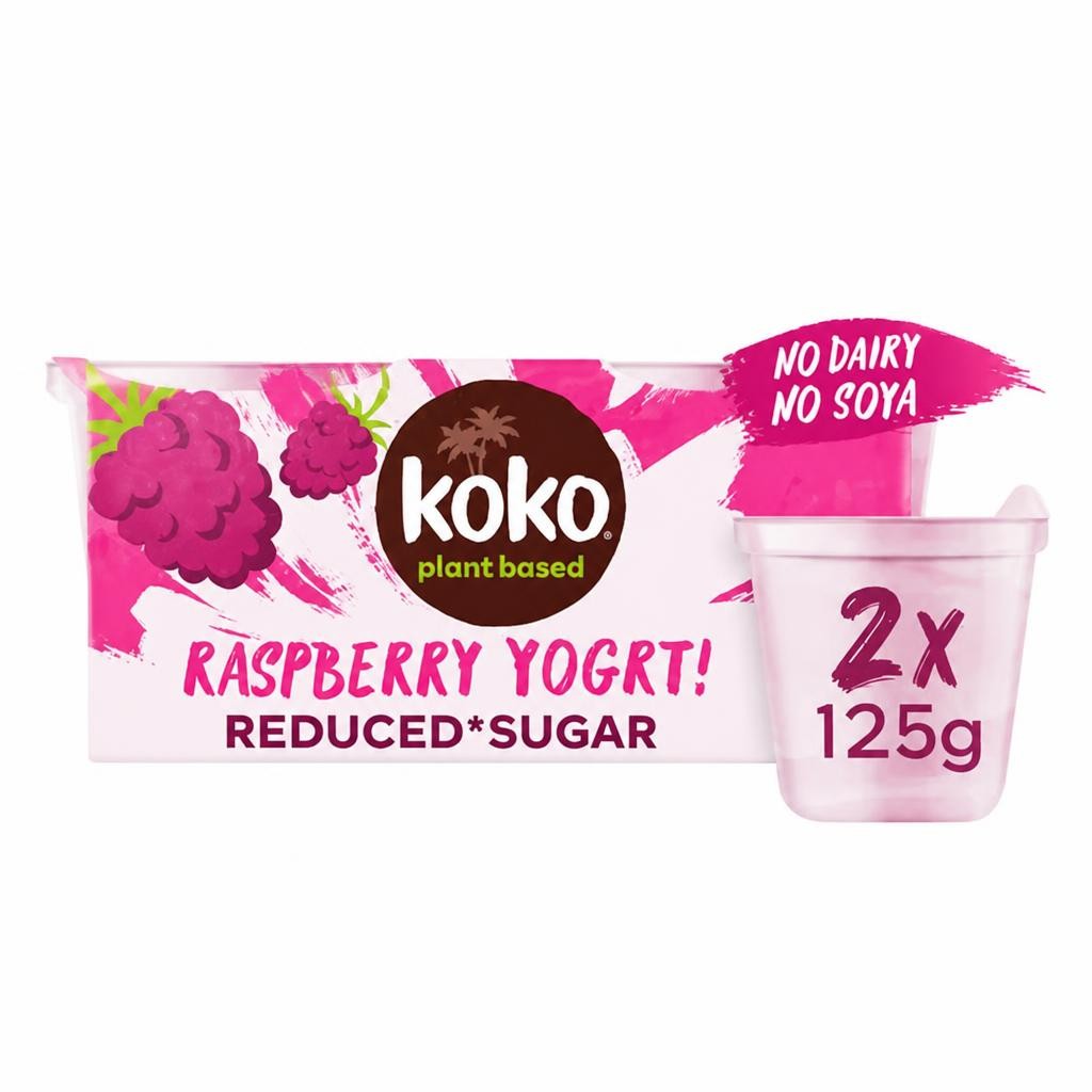 Koko Dairy Free Raspberry Yogrt 2 x 125g (250g)