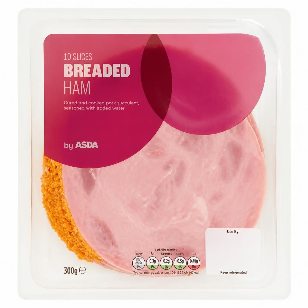 ASDA 10 Breaded Ham Slices 300g