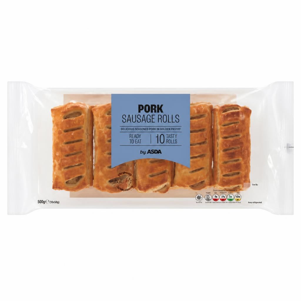 ASDA Pork Sausage Rolls 10 x 60g (600g)