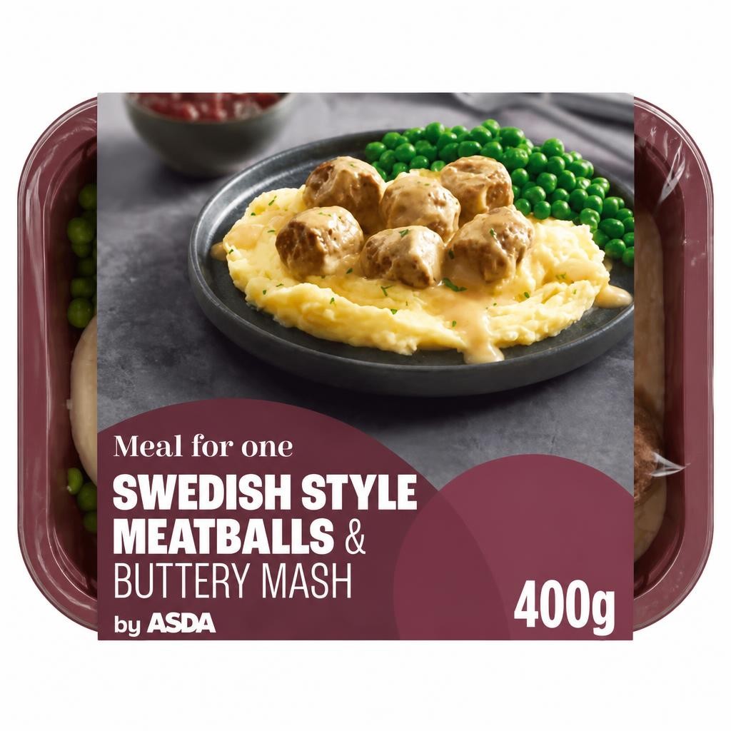 ASDA Swedish Style Meatballs with Buttery Mash 400g