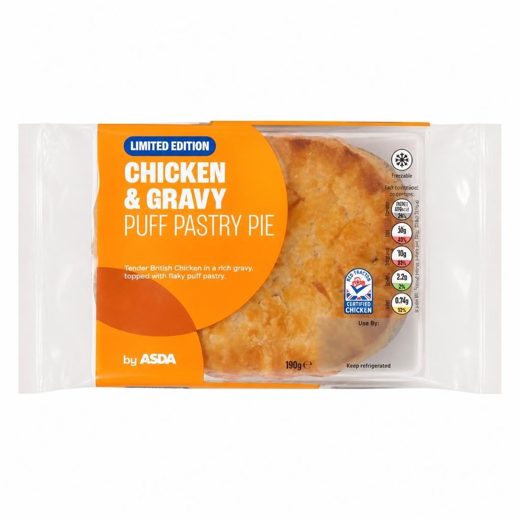 ASDA Limited Edition Chicken & Gravy Puff Pastry Pie 150g
