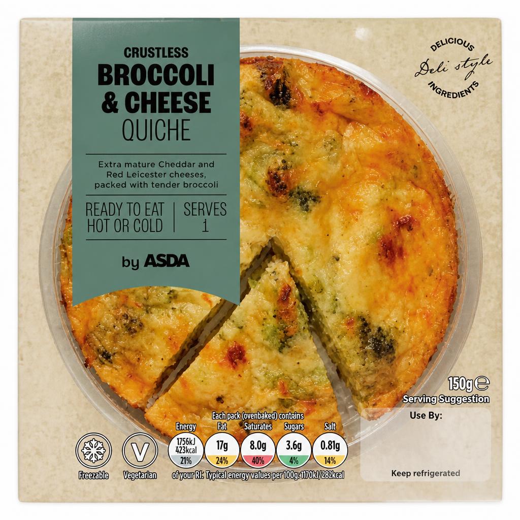 ASDA Crustless Broccoli & Cheese Quiche 150g