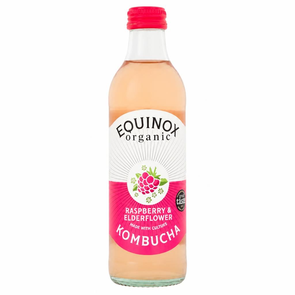 Equinox Organic Raspberry & Elderflower Kombucha 275ml