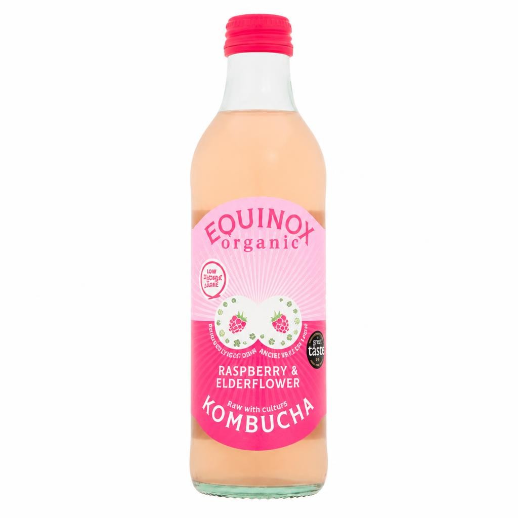 Equinox Organic Raspberry & Elderflower Kombucha 275ml