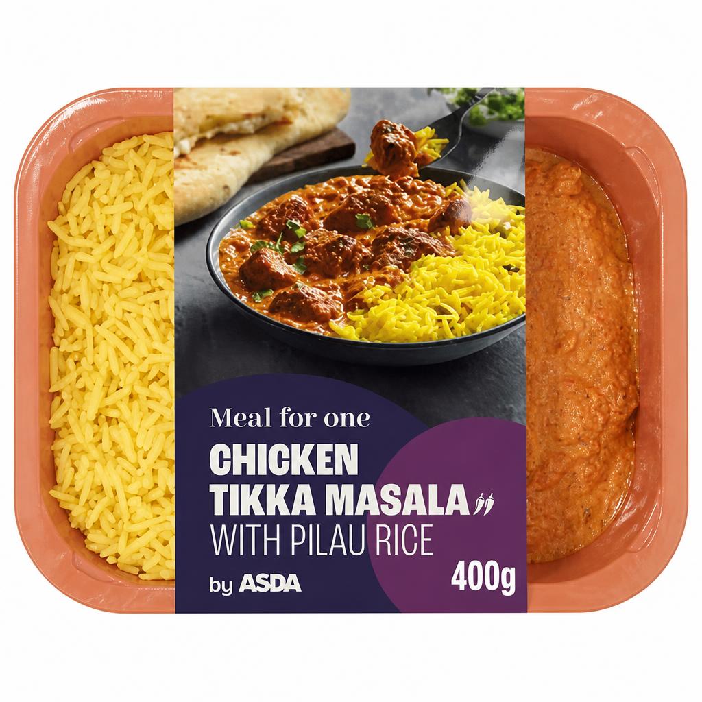 ASDA Meal for One Chicken Tikka Masala with Pilau Rice 400g