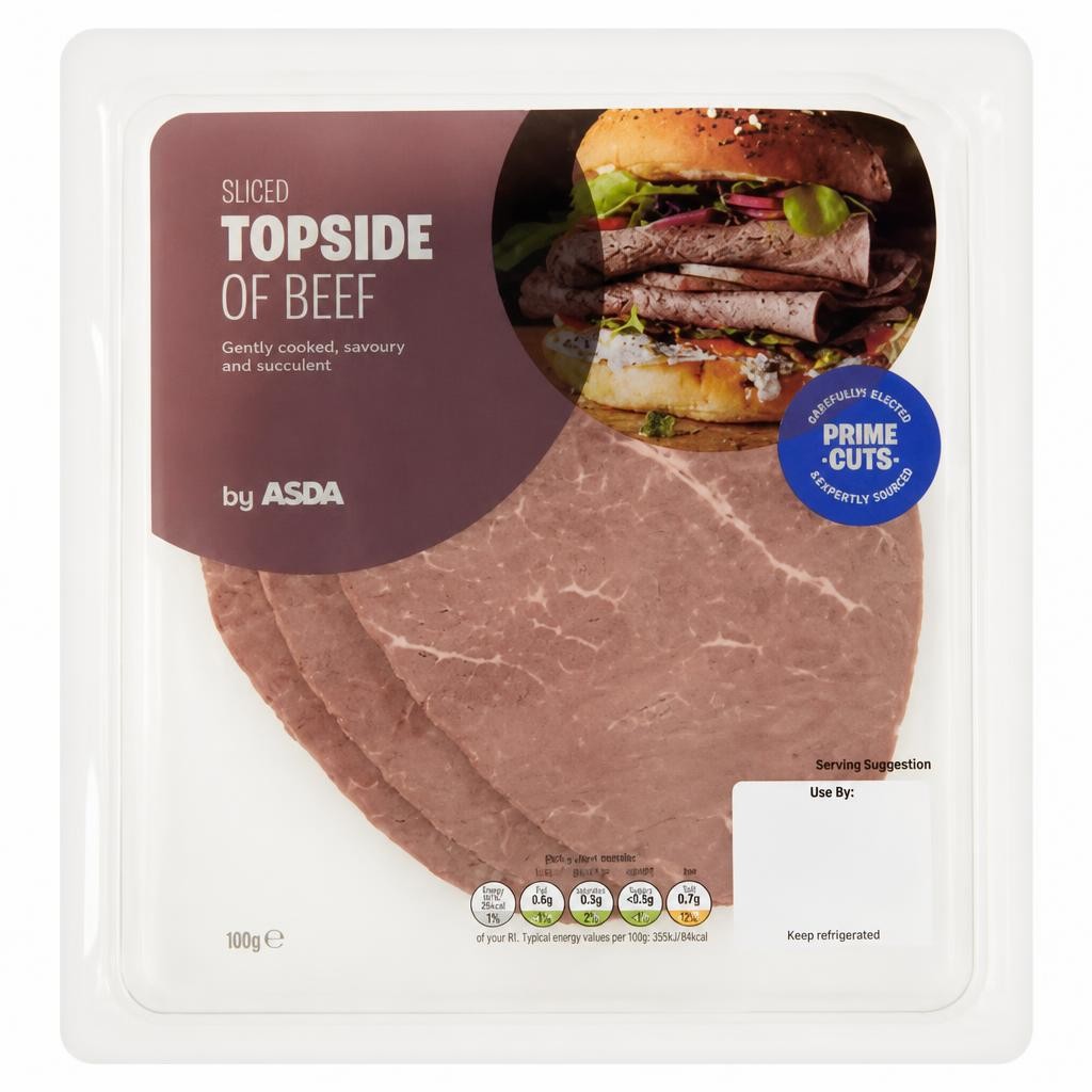 ASDA Sliced Topside of Beef 100g