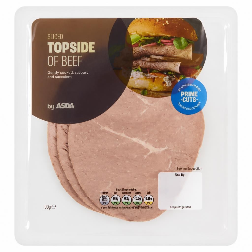 ASDA Sliced Topside of Beef 90g