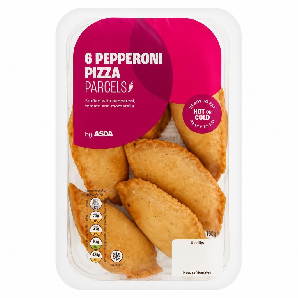 ASDA 6 Pepperoni Pizza Parcels 150g
