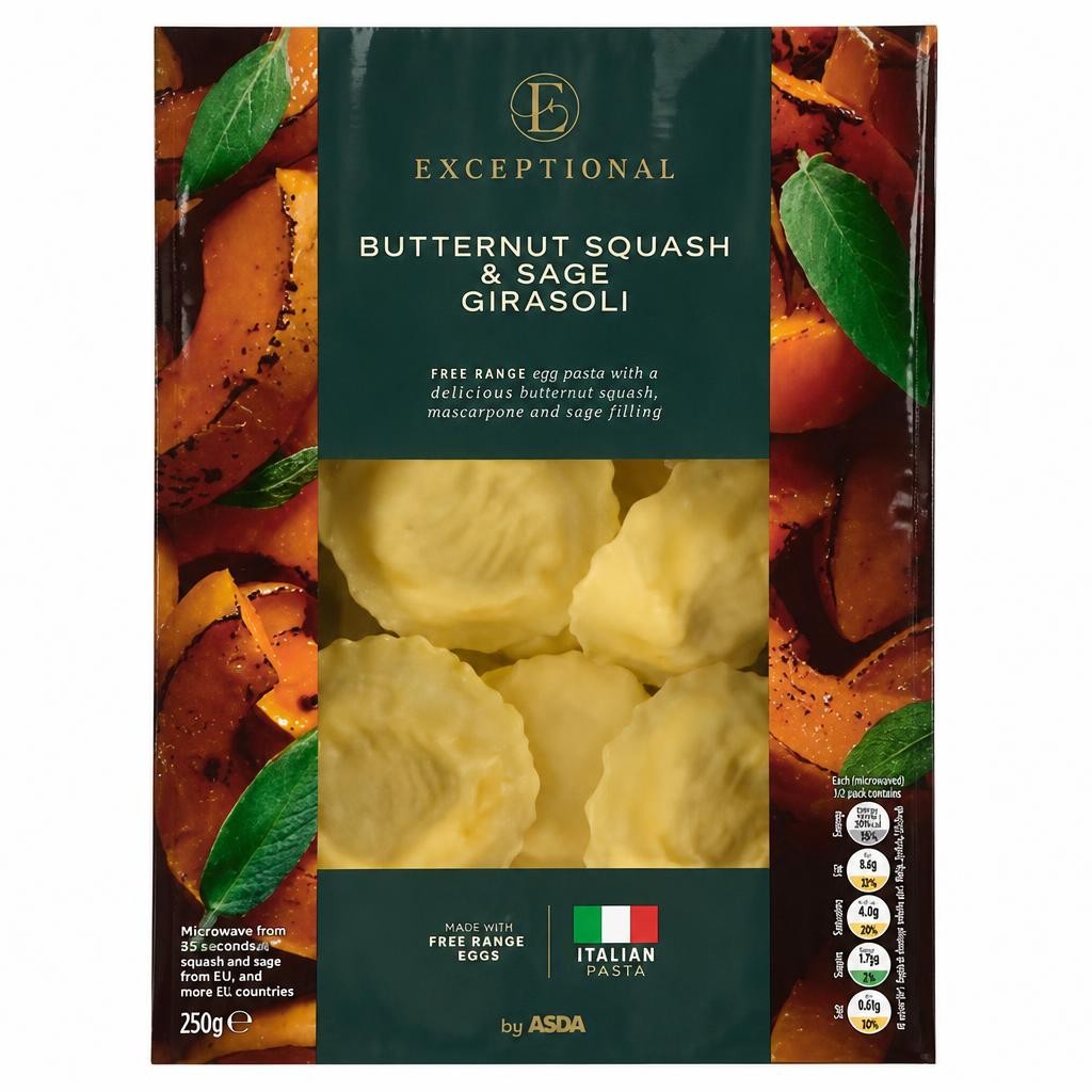 Exceptional by ASDA Butternut Squash & Sage Girasoli 250g