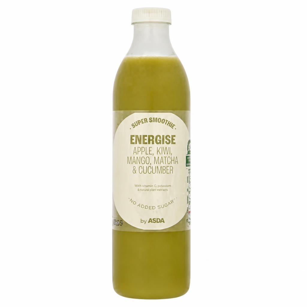 ASDA Energise Apple, Kiwi, Mango, Matcha & Cucumber Super Smoothie 750ml