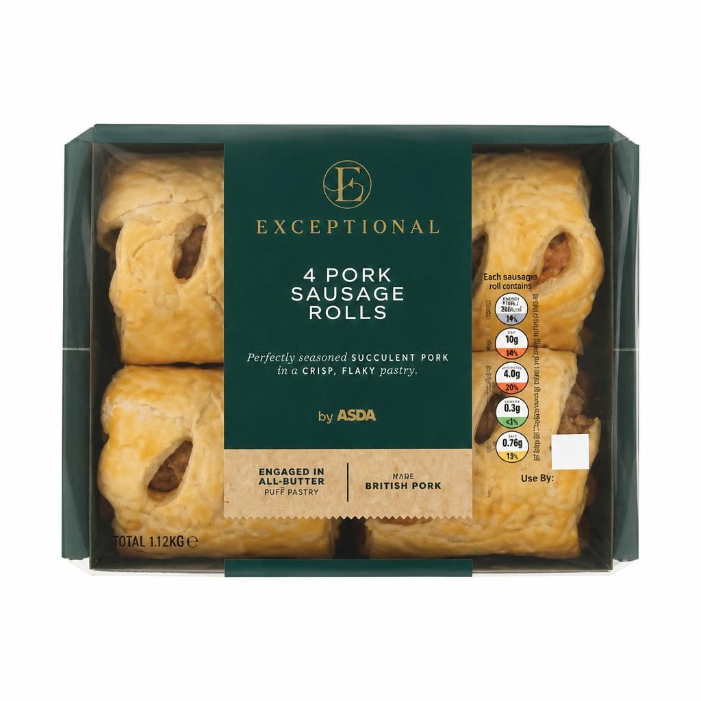 Exceptional by ASDA Pork Sausage Rolls 4 x 47g (188g)