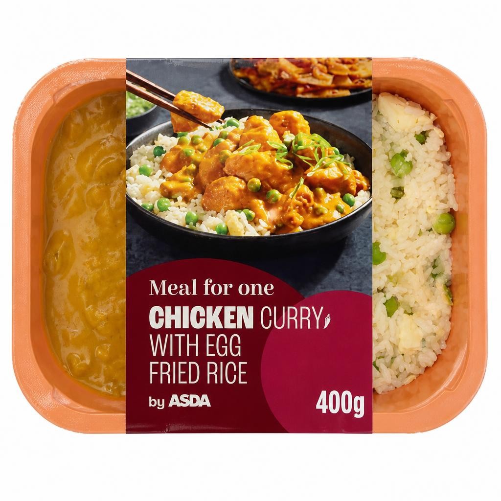 ASDA Meal for One Chicken Curry with Egg Fried Rice 400g
