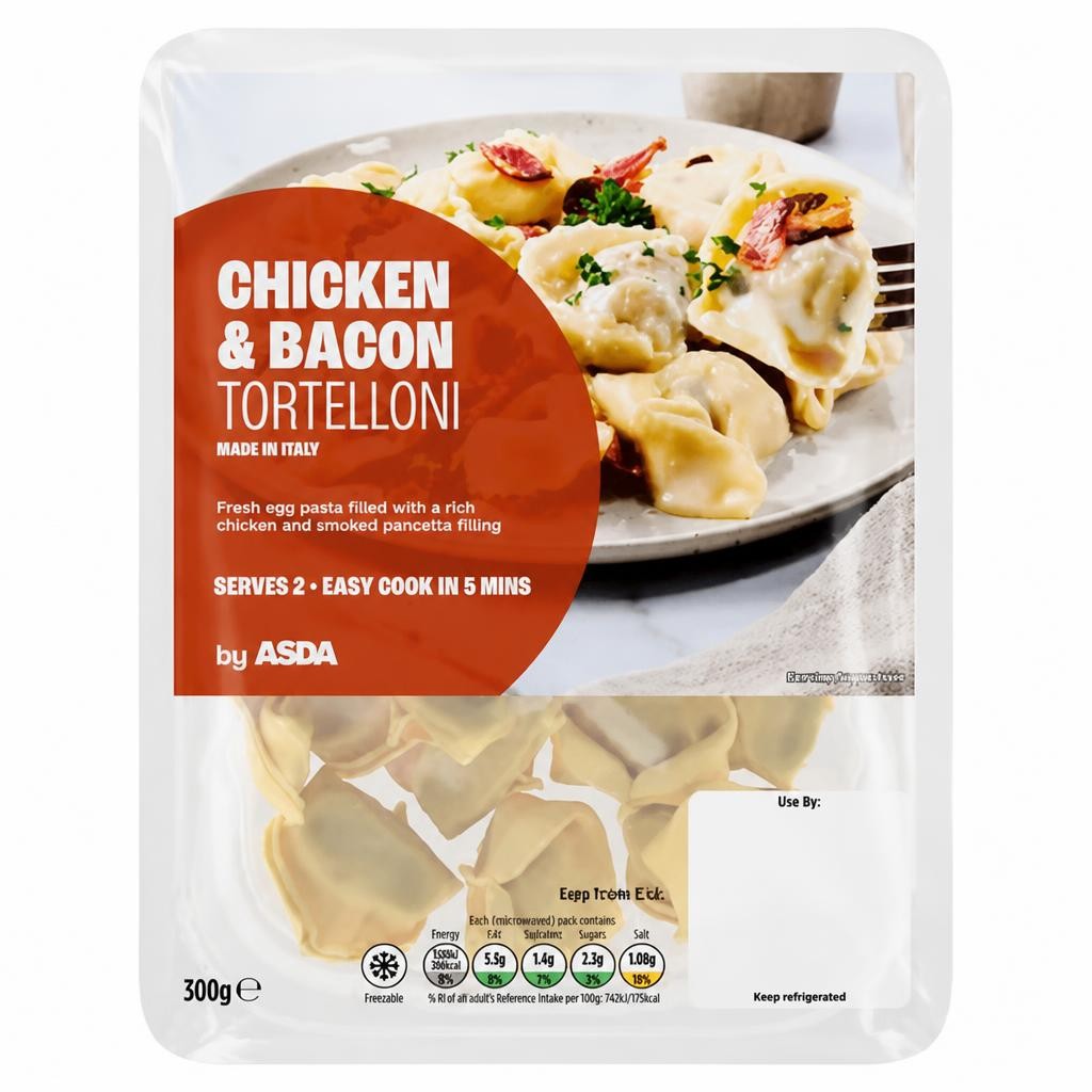 ASDA Chicken & Bacon Tortelloni 300g
