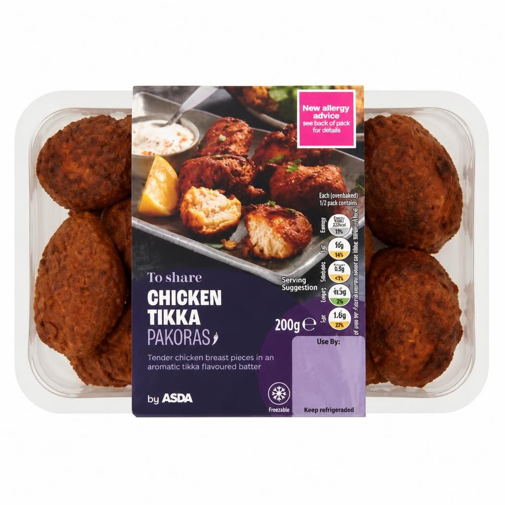 ASDA to Share Chicken Tikka Pakoras 200g