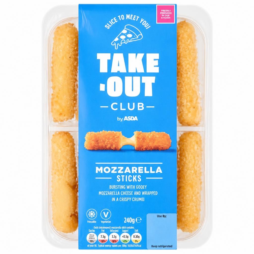 ASDA Take-Out Club Mozzarella Sticks 240g