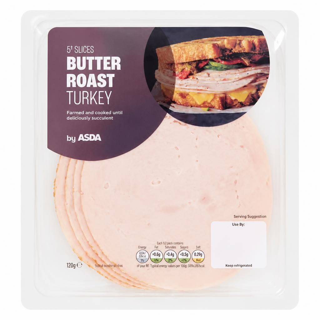 ASDA 5 Slices Butter Roast Turkey 120g