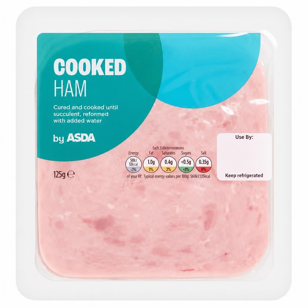 ASDA Cooked Ham 125g