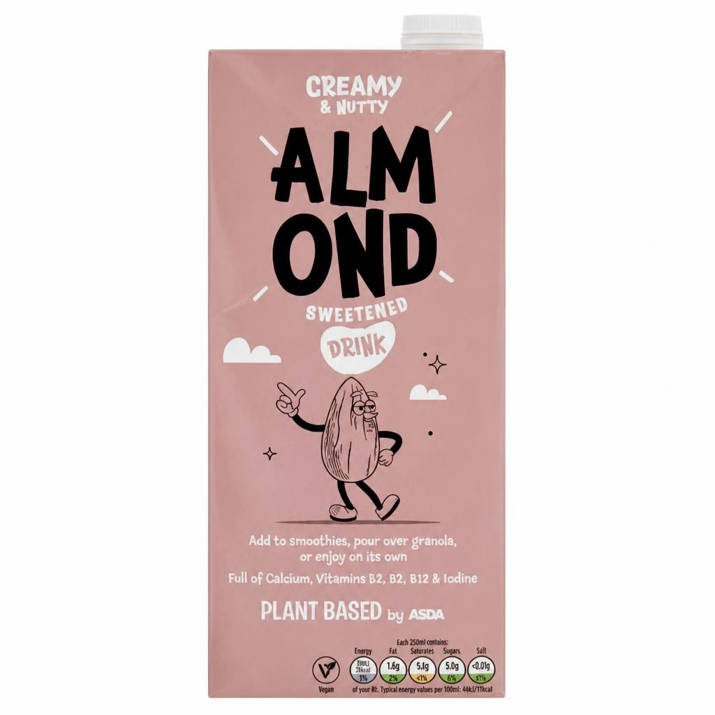 Plant Based by ASDA Almond Sweetened Drink 1Litre