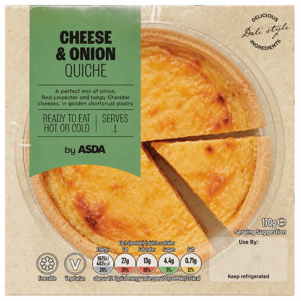 ASDA Cheese & Onion Quiche 170g
