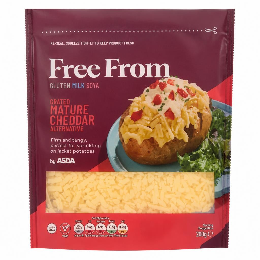 ASDA Free From Free From by  Grated Mature Cheddar Alternative 200g