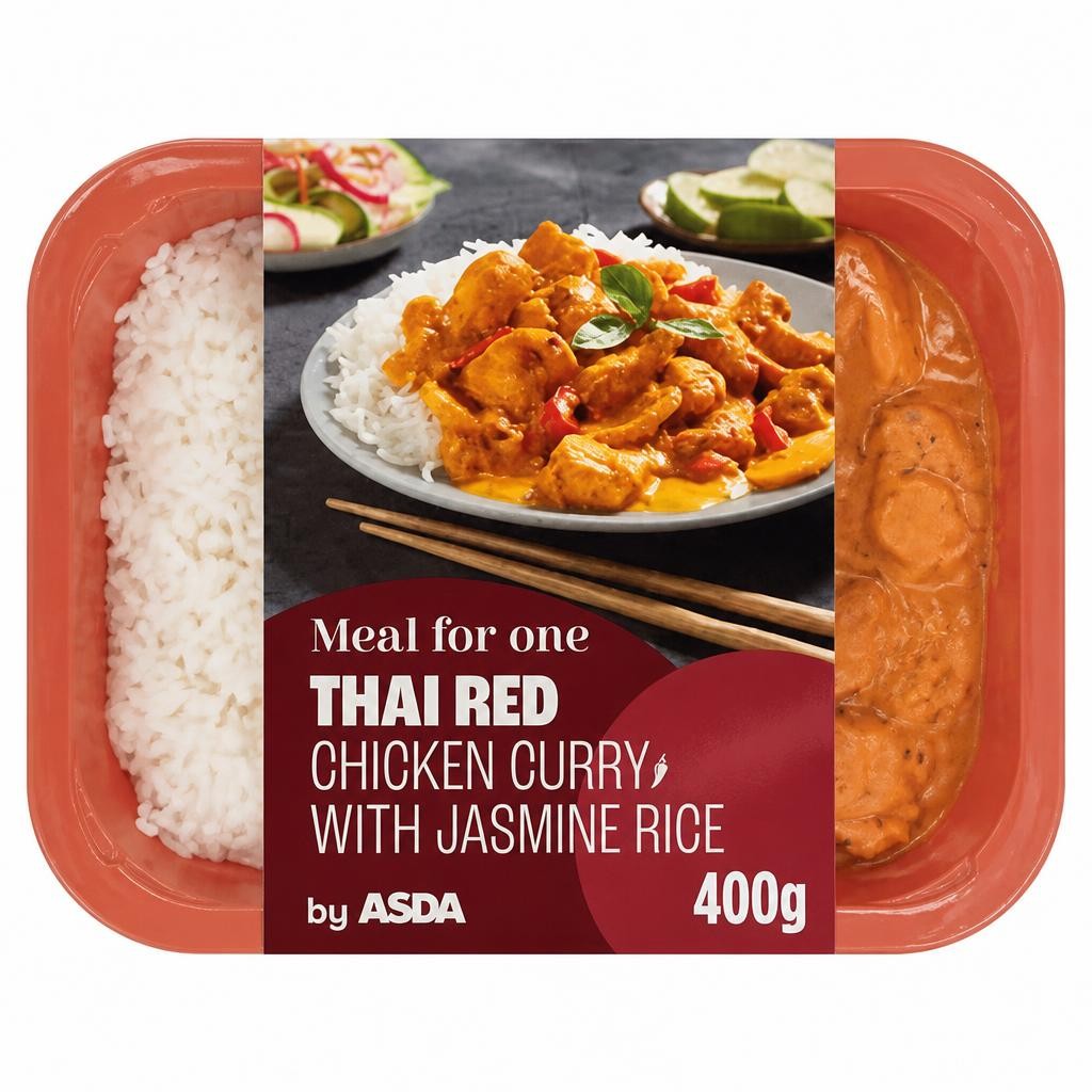 ASDA Meal for One Thai Red Chicken Curry with Jasmine Rice 400g