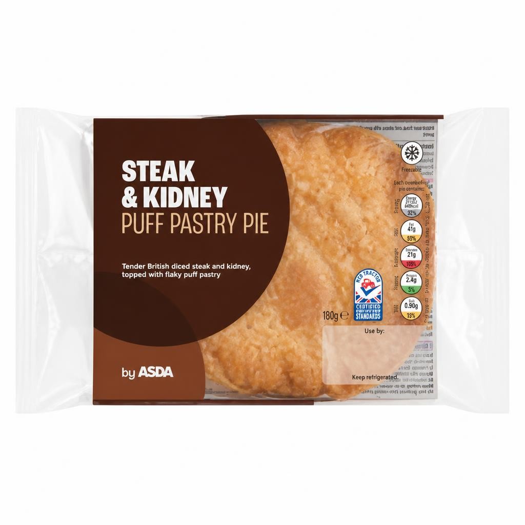 ASDA Steak & Kidney Puff Pastry Pie 150g