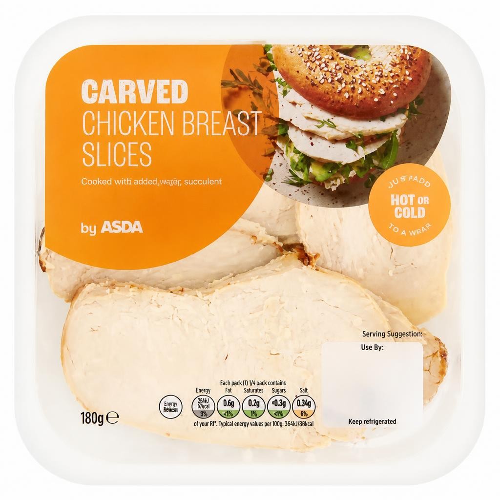 ASDA Carved Chicken Breast Slices 180g