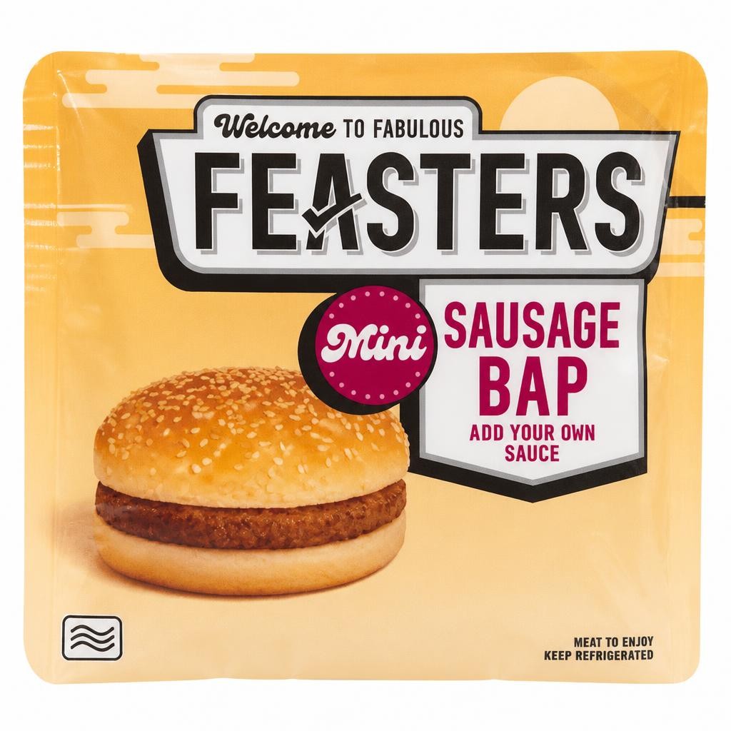 Feasters Mini Sausage Bap 90g