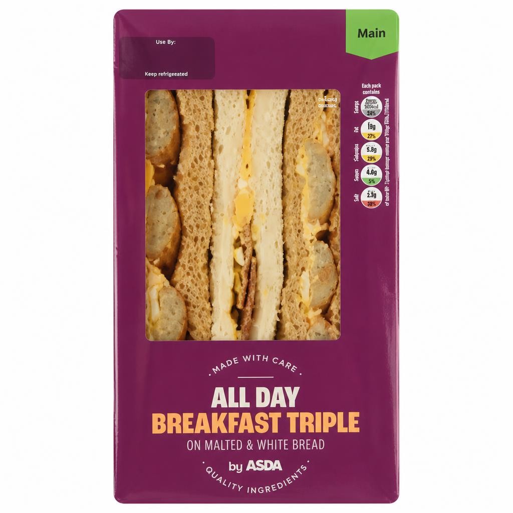 ASDA All-Day Breakfast Triple Sandwich