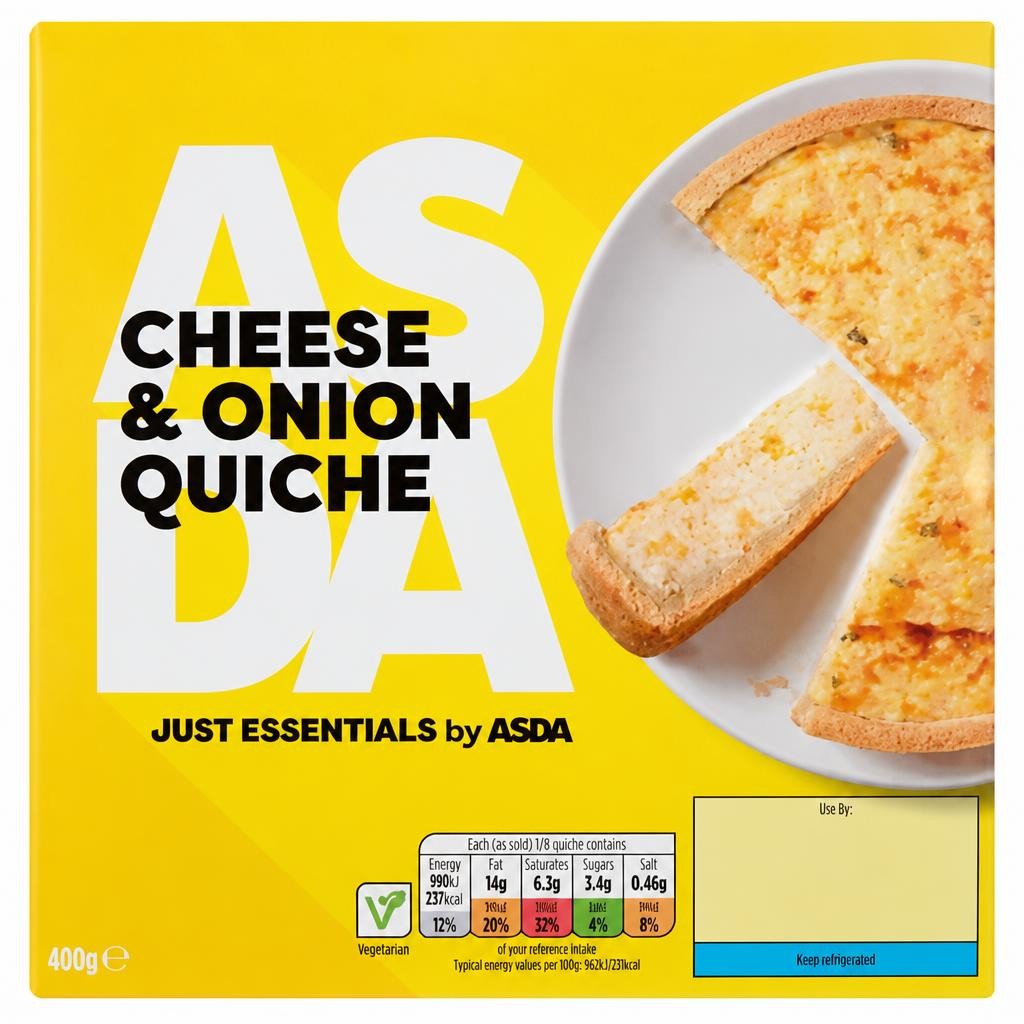 JUST ESSENTIALS by ASDA Cheese & Onion Quiche 400g