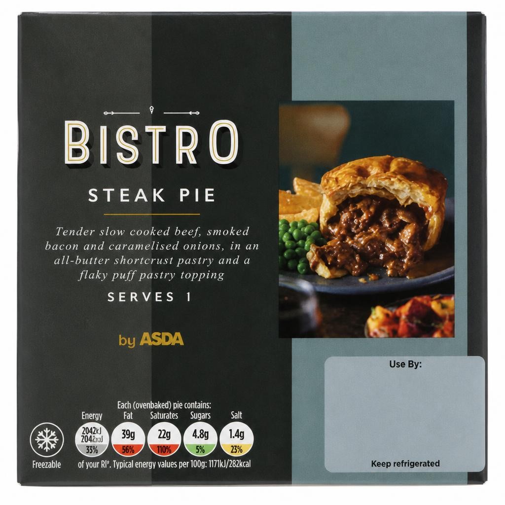 Bistro by ASDA Steak Pie 250g