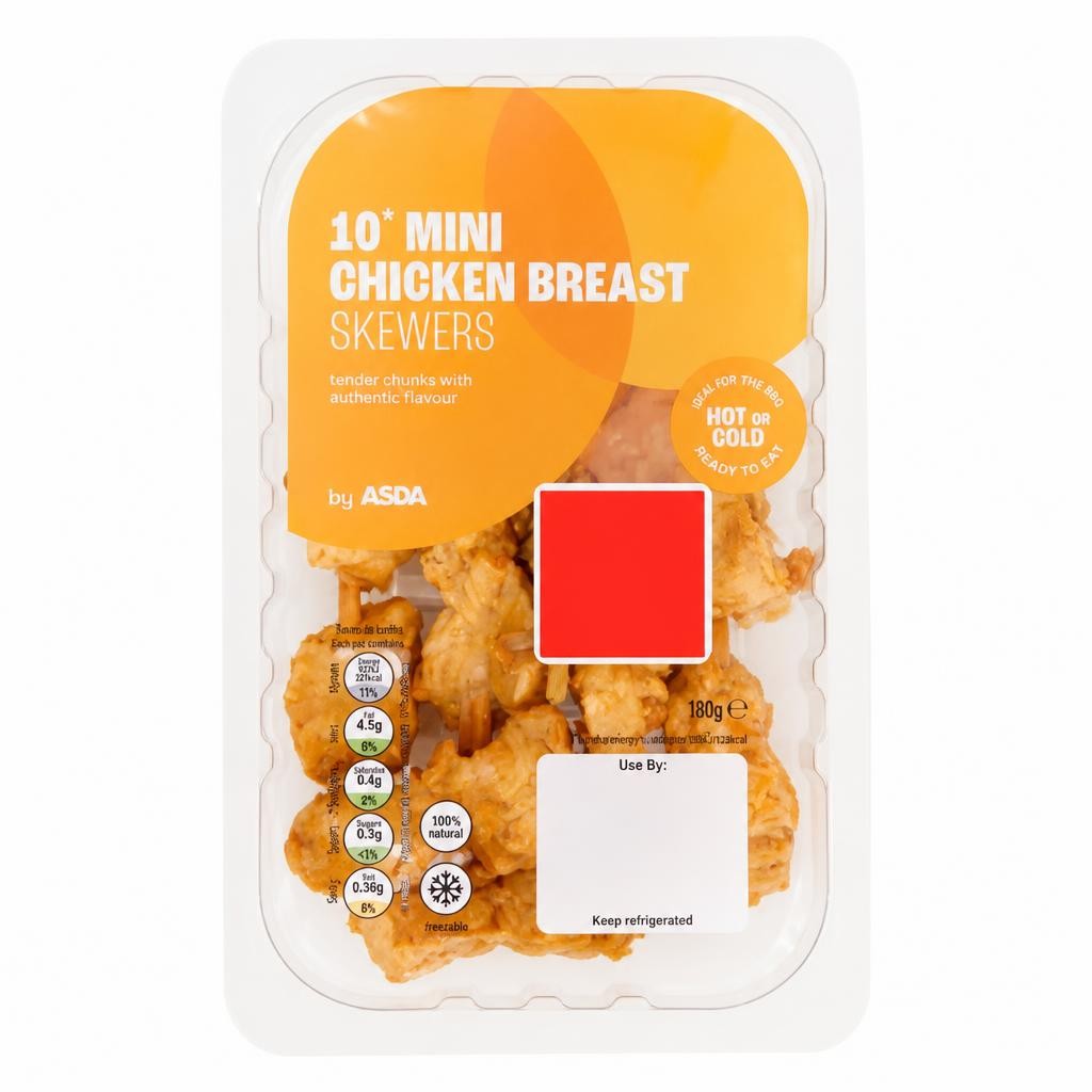 ASDA 10 Mini Chicken Breast Skewers 120g