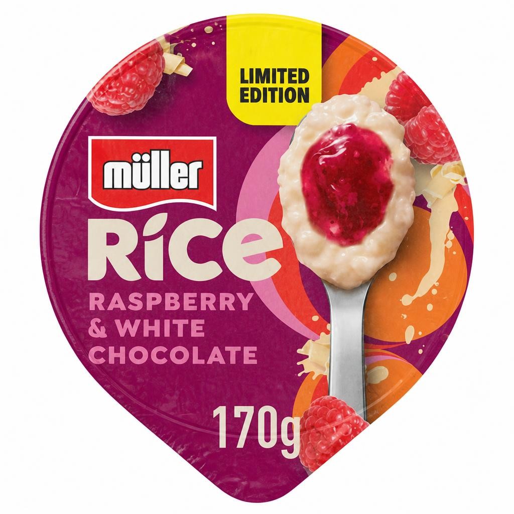 Muller Muller Rice Limited Edition Raspberry & White Chocolate Flavour 170g