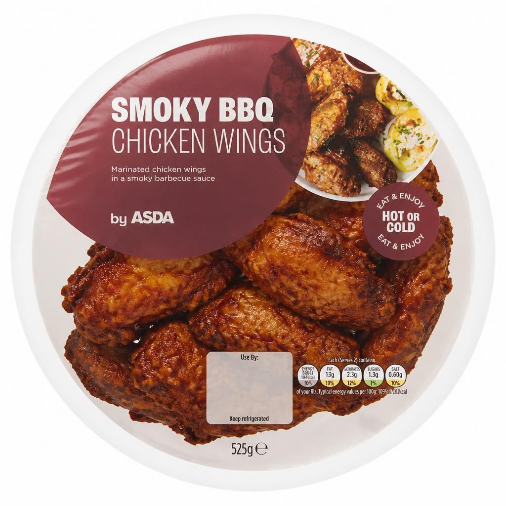ASDA Smoky BBQ Chicken Wings 525g
