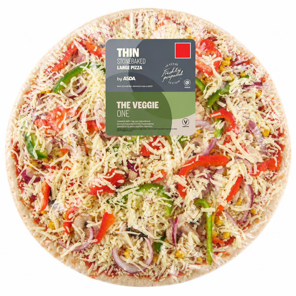 ASDA The Veggie One Large Thin Stonebaked Pizza 802g