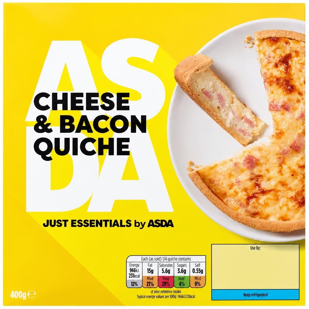 JUST ESSENTIALS by ASDA Cheese & Bacon Quiche 400g