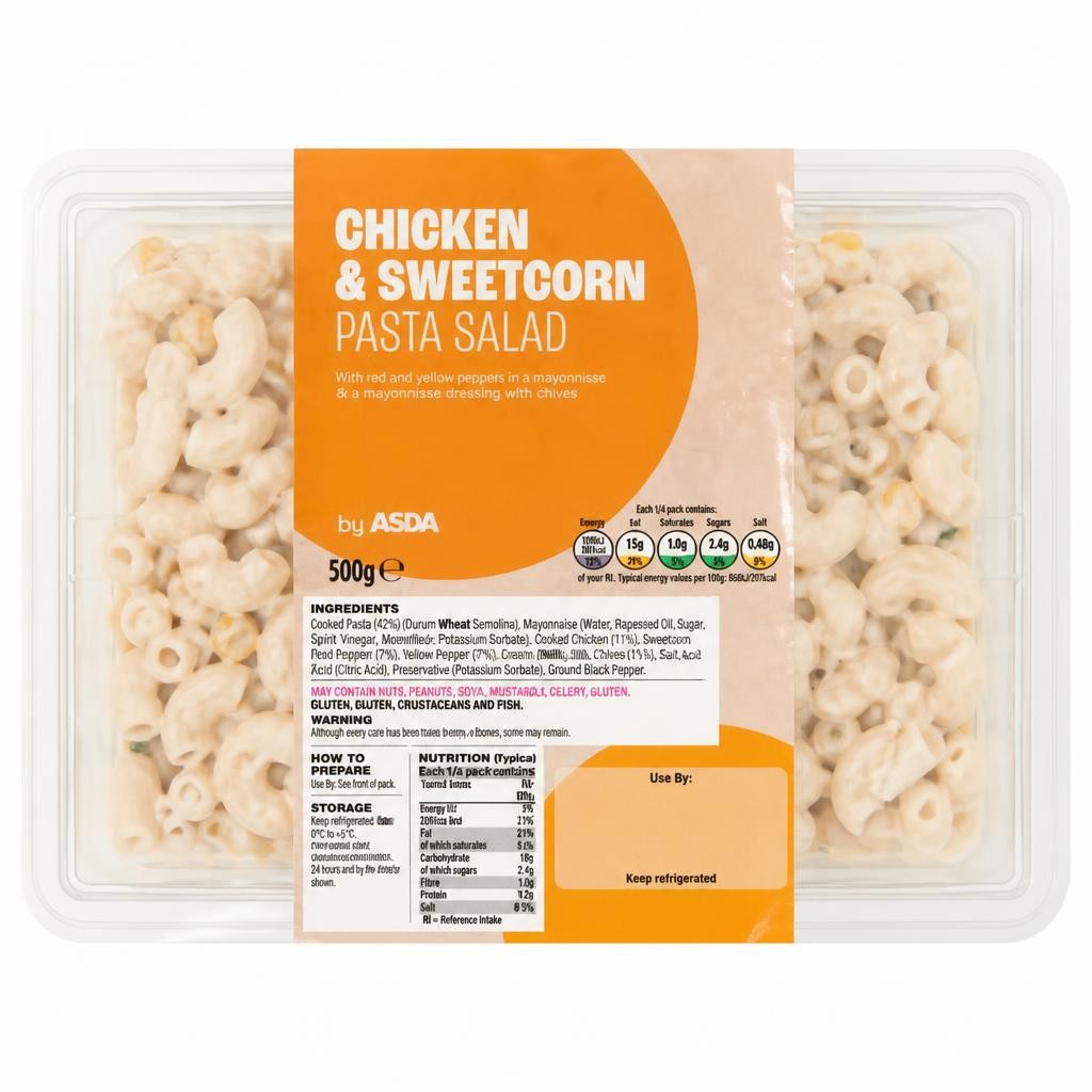 ASDA Chicken & Sweetcorn Pasta Salad 500g