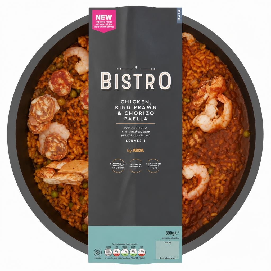 Bistro by ASDA Chicken, King Prawn & Chorizo Paella 800g