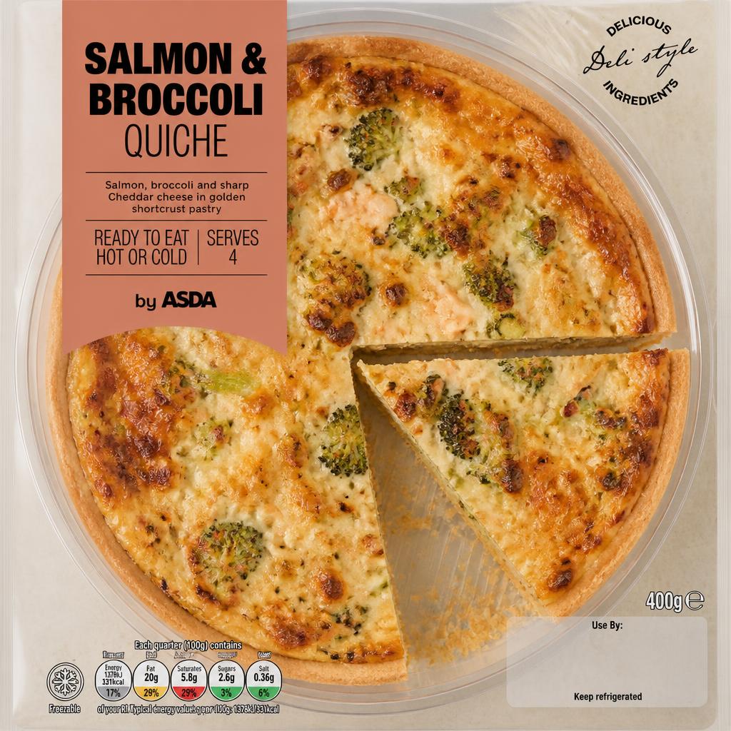 ASDA Salmon & Broccoli Quiche 400g