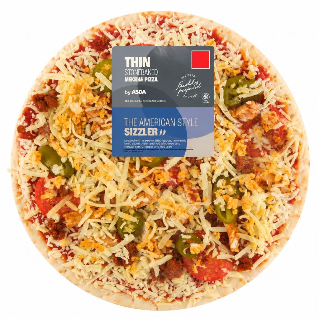 ASDA the American Style Sizzler Medium Thin Stonebaked Pizza 384g