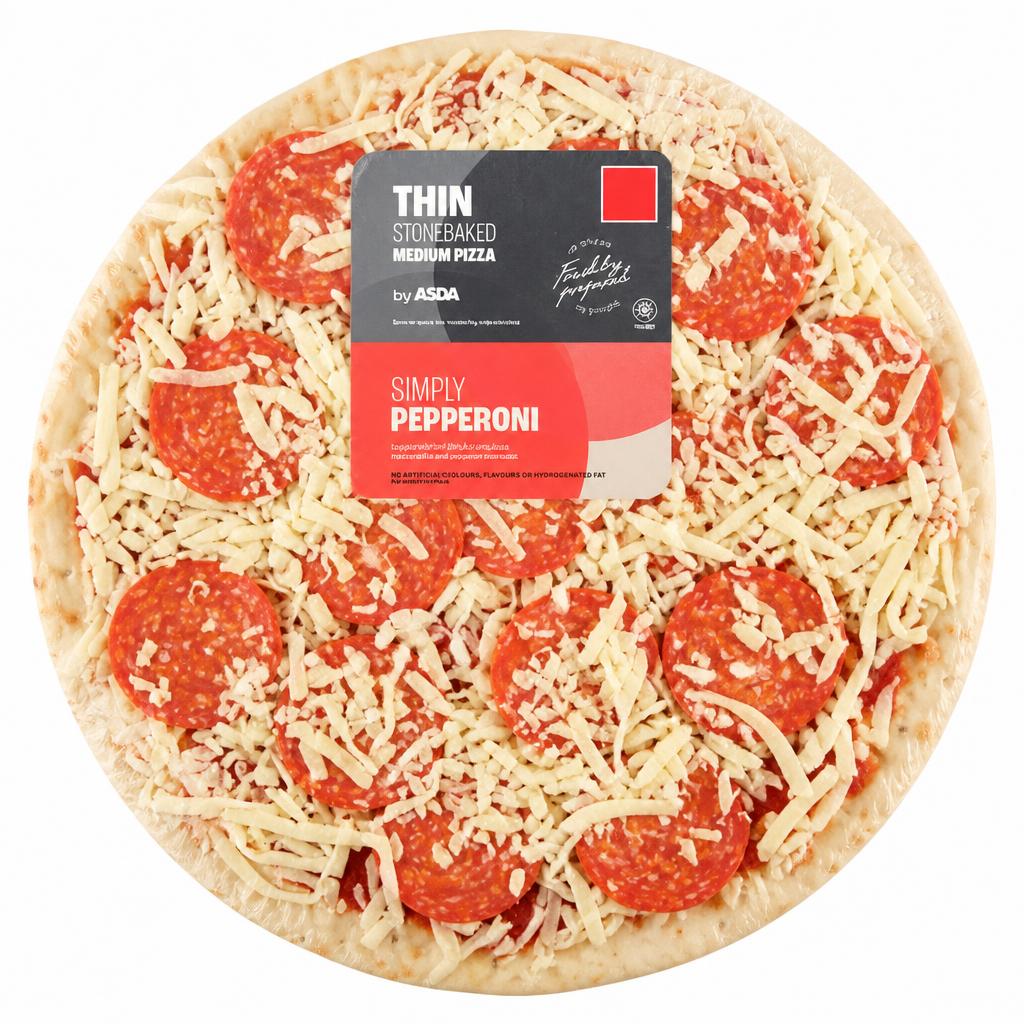 ASDA Simply Pepperoni Medium Thin Stonebaked Pizza 317g
