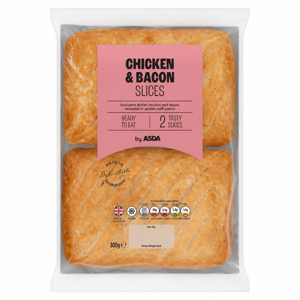 ASDA 2 Chicken & Bacon Slices 300g