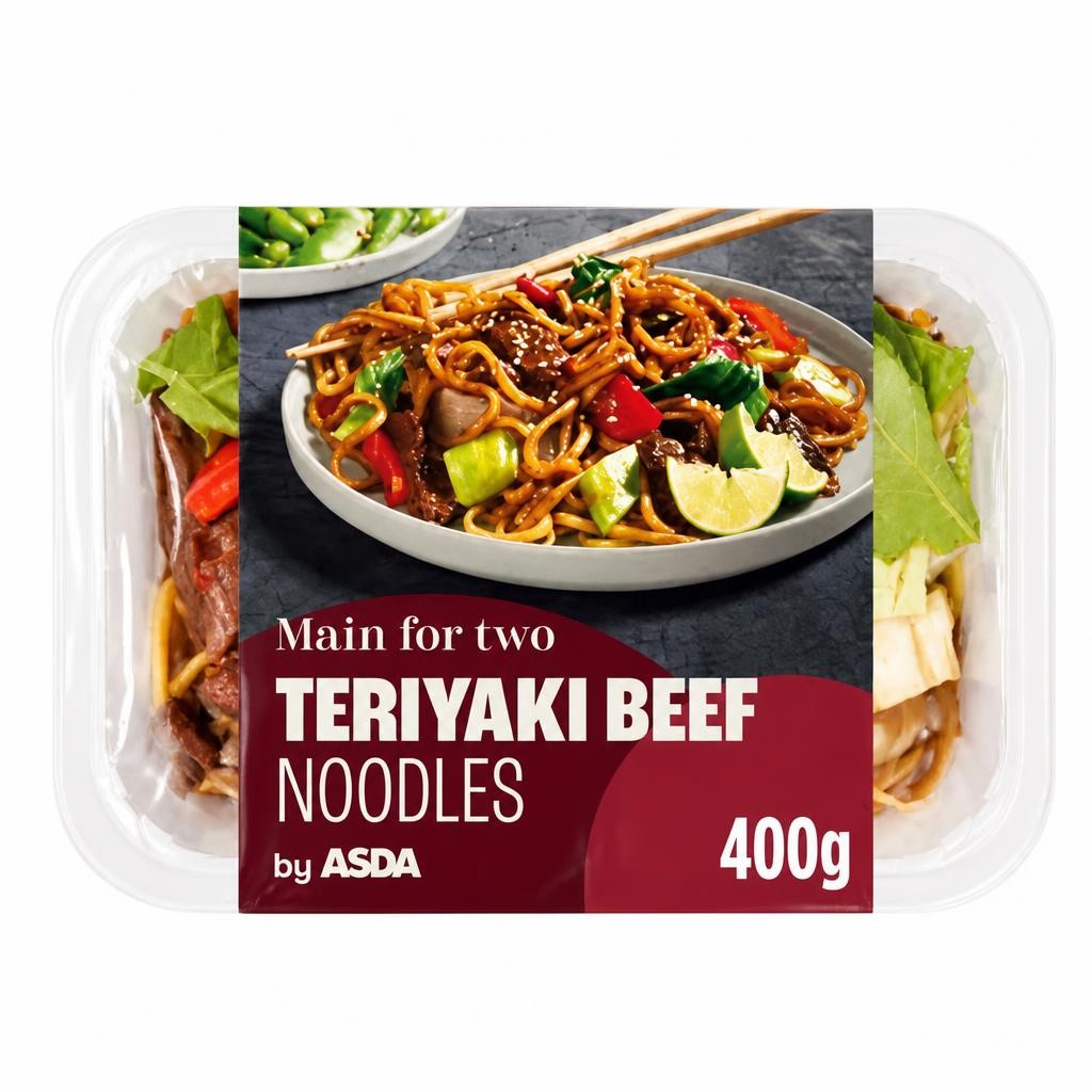 ASDA Main for Two Teriyaki Beef Noodles 400g