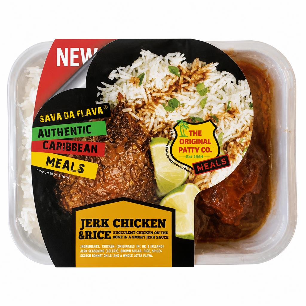 The Original Patty Co. Jerk Chicken & Rice Meals 380g