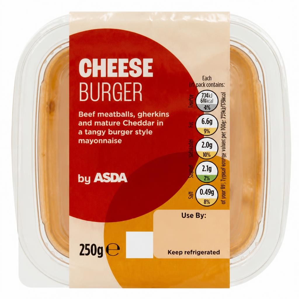 ASDA Cheese Burger 250g