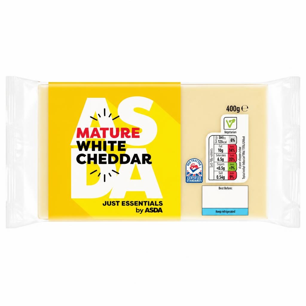 JUST ESSENTIALS by ASDA White Cheddar 400g