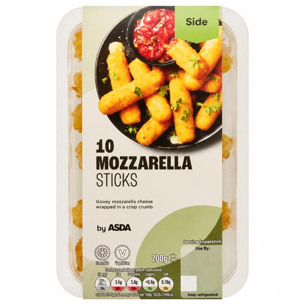 ASDA 10 Mozzarella Sticks 200g