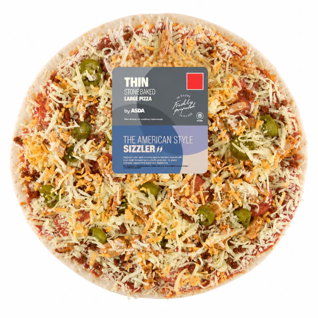 ASDA The American Style Sizzler Large Thin Stonebaked Pizza 730g